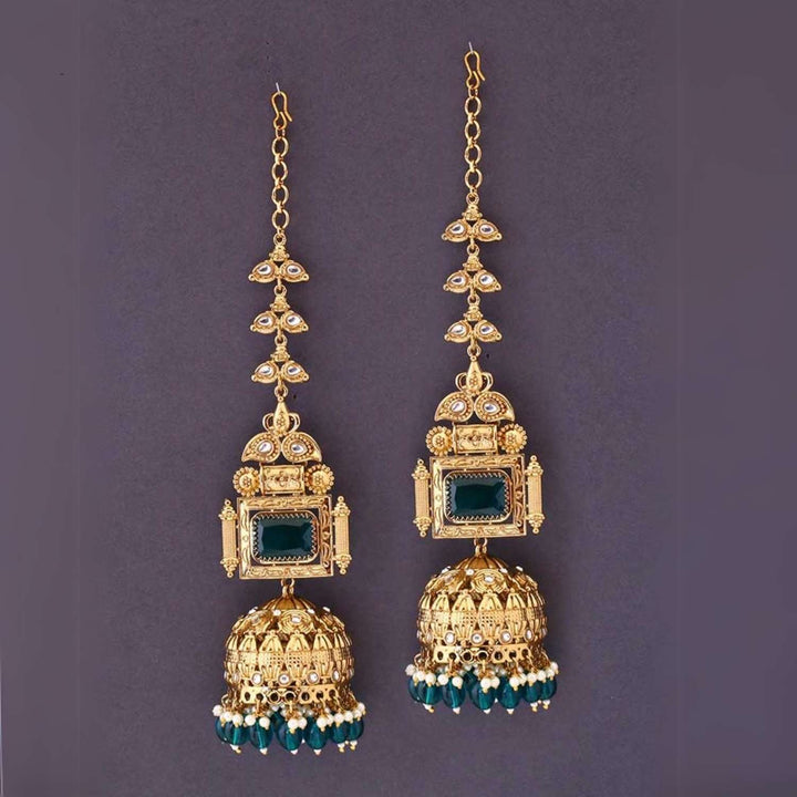 Emerald Prithvika Sahara Jhumkis
