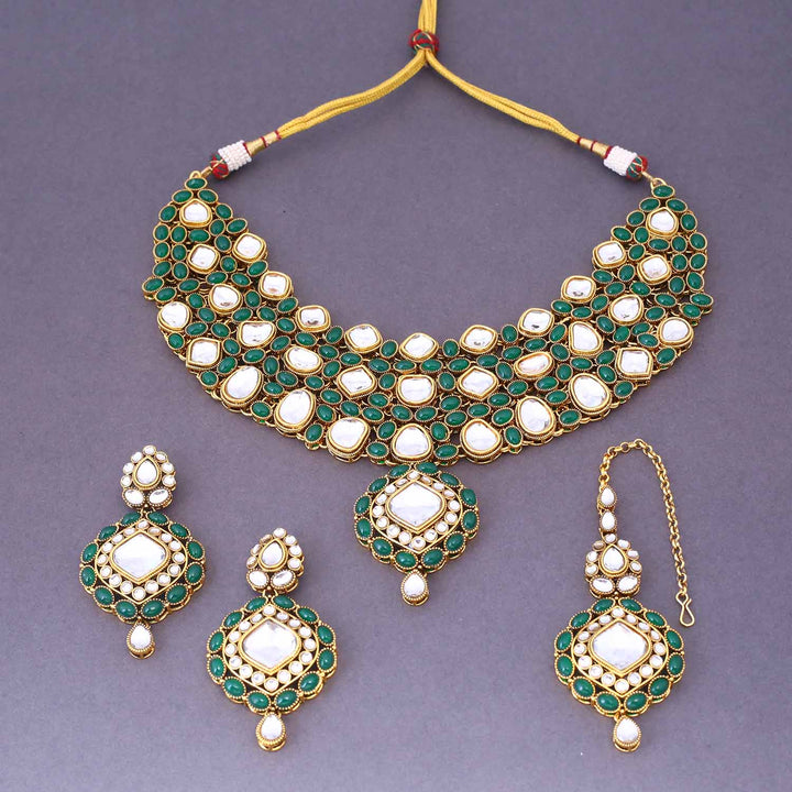 Jade Priyamvada Kundan Jewellery Set