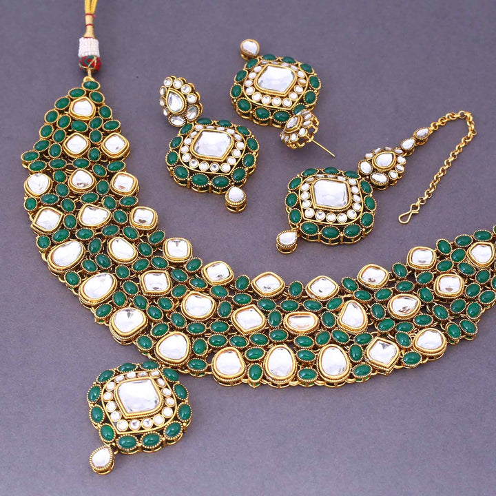 Jade Priyamvada Kundan Jewellery Set