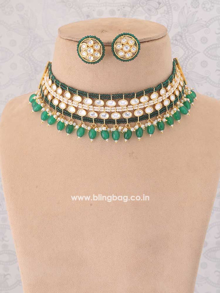 Emerald Priyanshi Jewellery Set