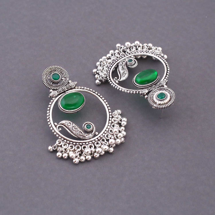 Emerald Purshuti Oxidised Chandbalis