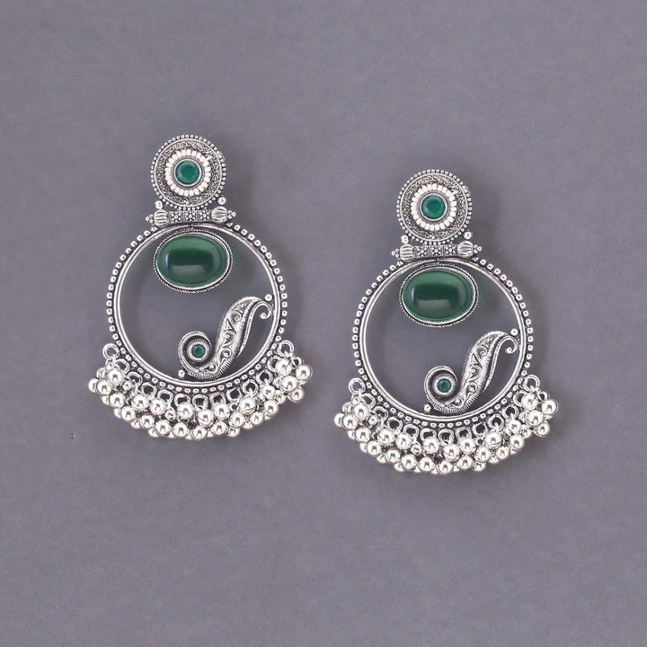 Emerald Purshuti Oxidised Chandbalis