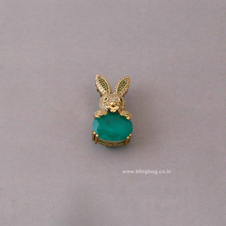 Emerald Rabbit Brooch
