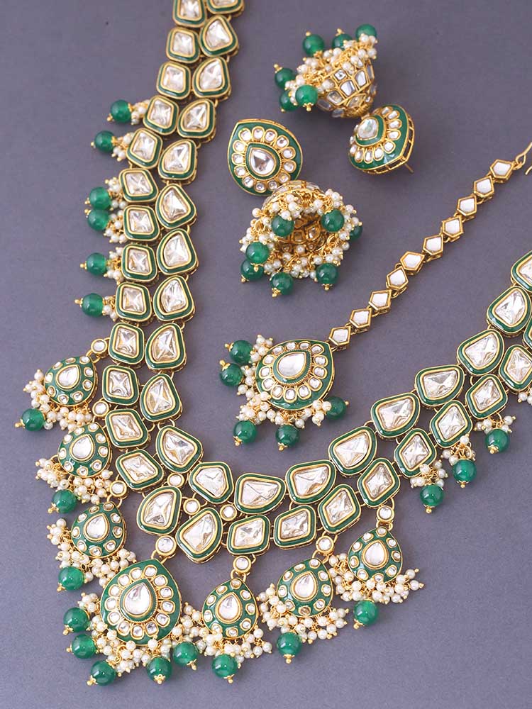 Emerald Rachana Jewellery Set