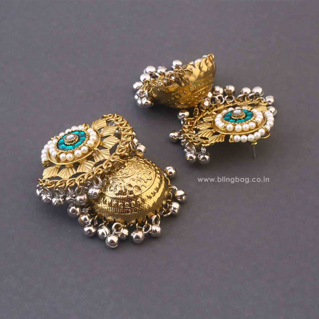Emerald Ratna Jhumkis