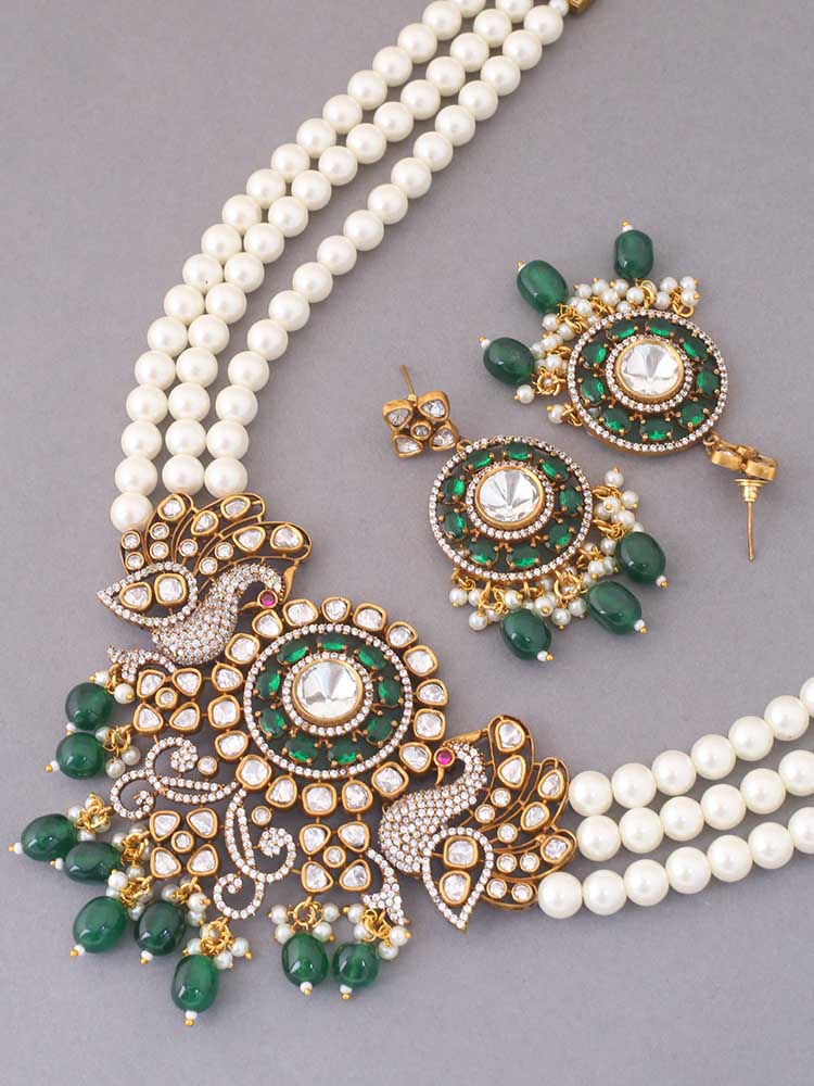 Emerald Rebecca Jewellery Set
