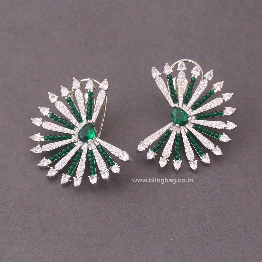 Emerald Rebecca Zirconia Studs