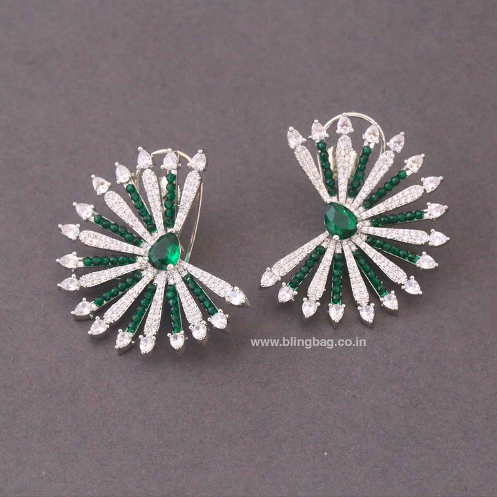 Emerald Rebecca Zirconia Studs