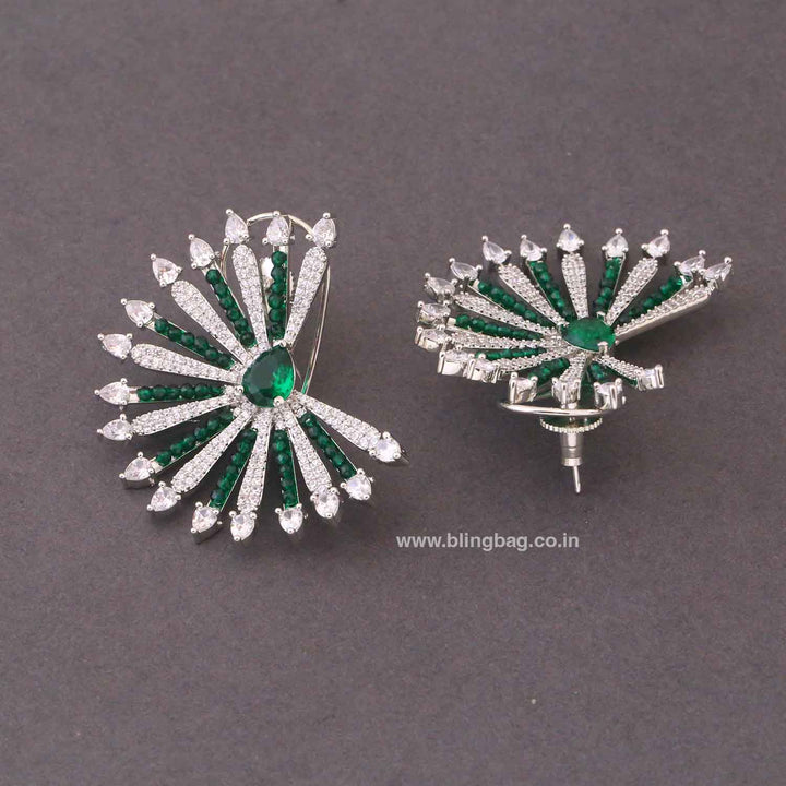 Emerald Rebecca Zirconia Studs