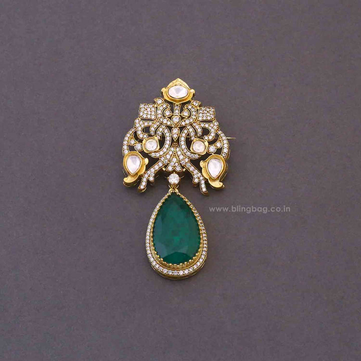 Emerald Regal Drop Brooch