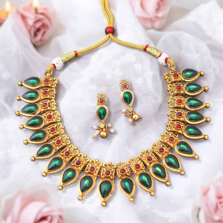 Emerald Rhonika Antique Jewellery Set - New Arrival