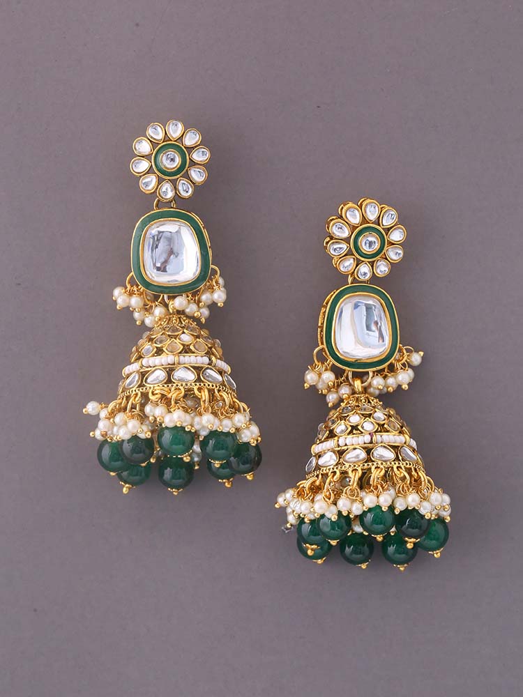 Emerald Riyanshi Jhumkis