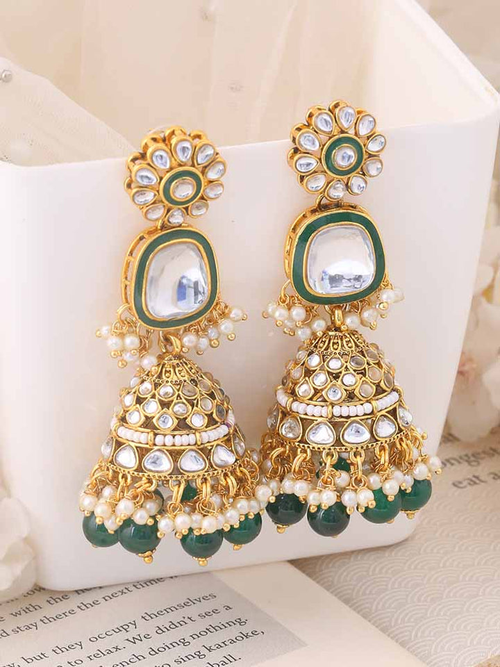 Emerald Riyanshi Jhumkis