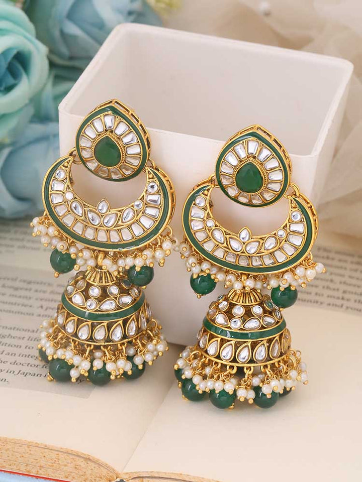 Emerald Rohana Jhumkis
