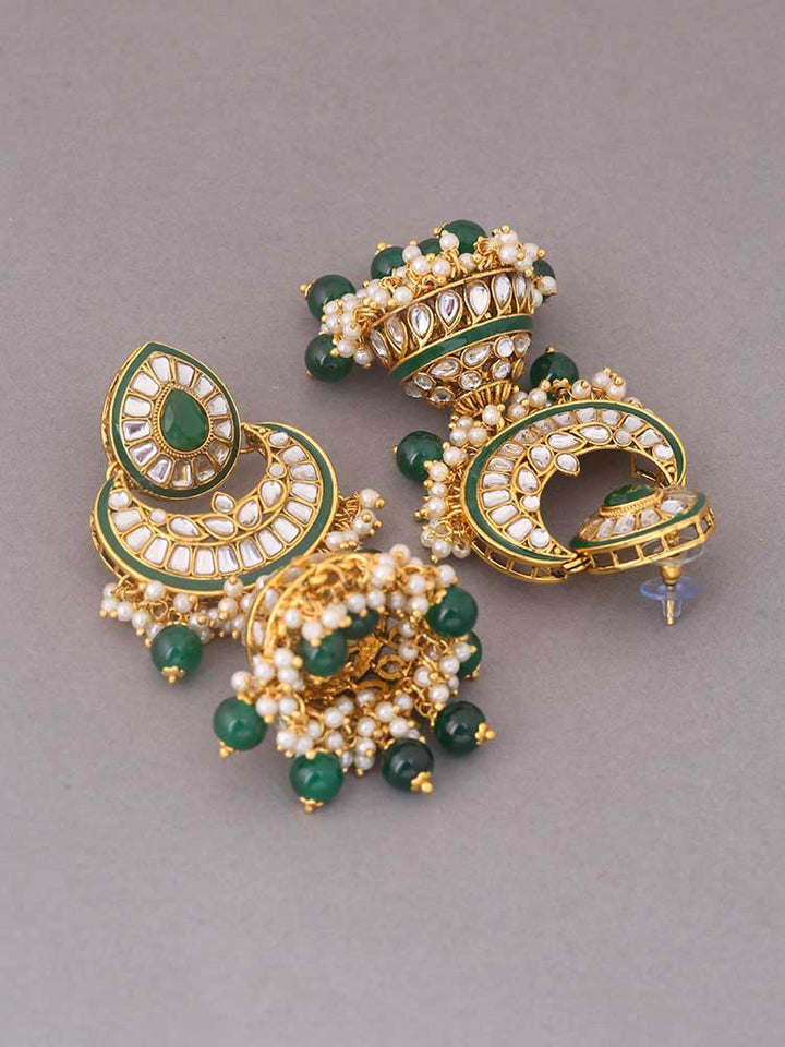 Emerald Rohana Jhumkis