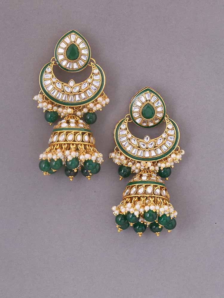 Emerald Rohana Jhumkis
