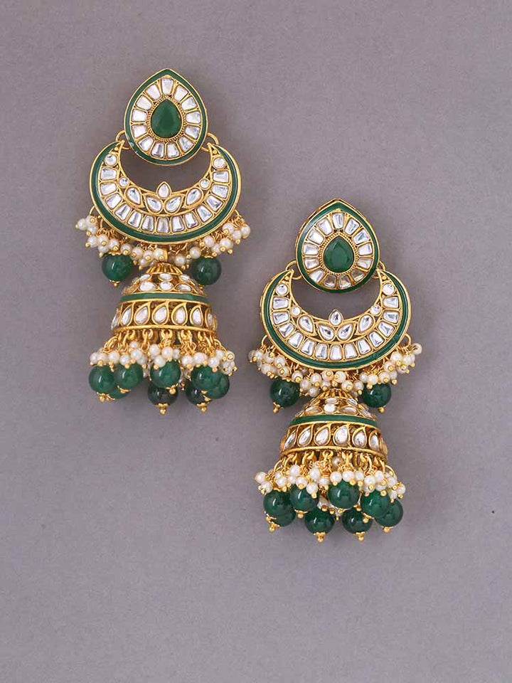 Emerald Rohana Jhumkis