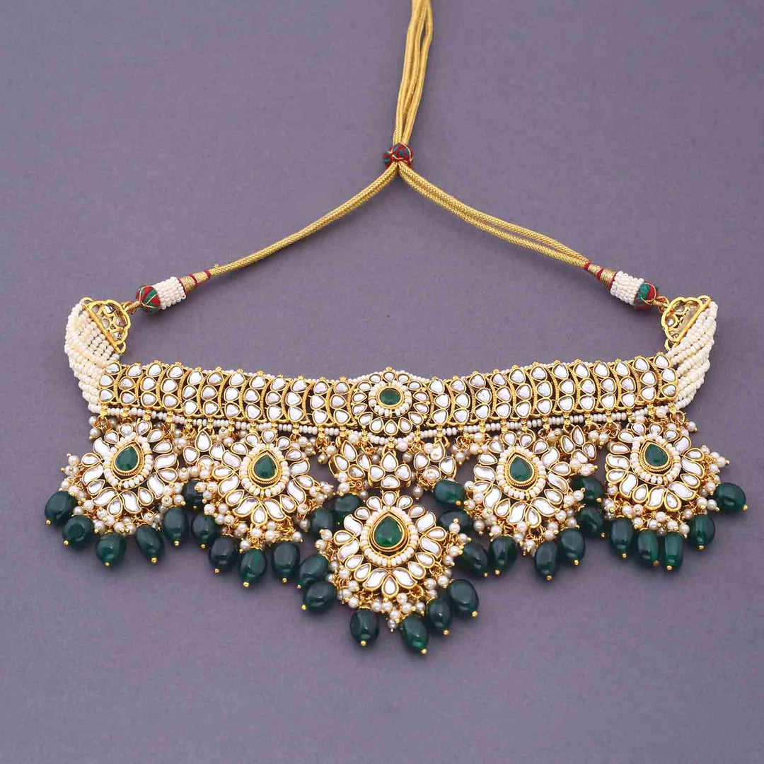 Emerald Rohiya Bridal Jewellery Set