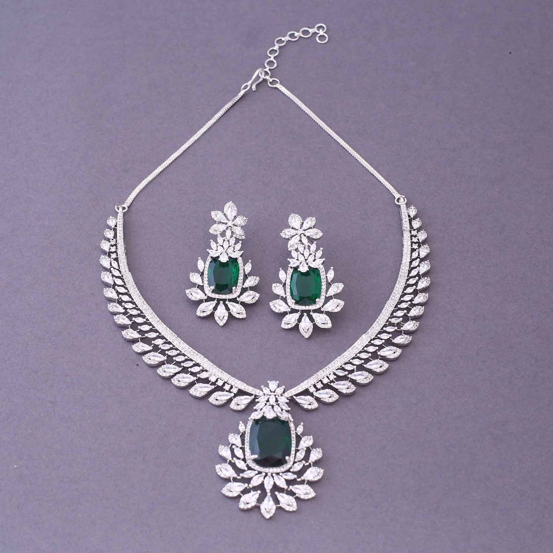 Emerald Rosely Zirconia Jewellery Set