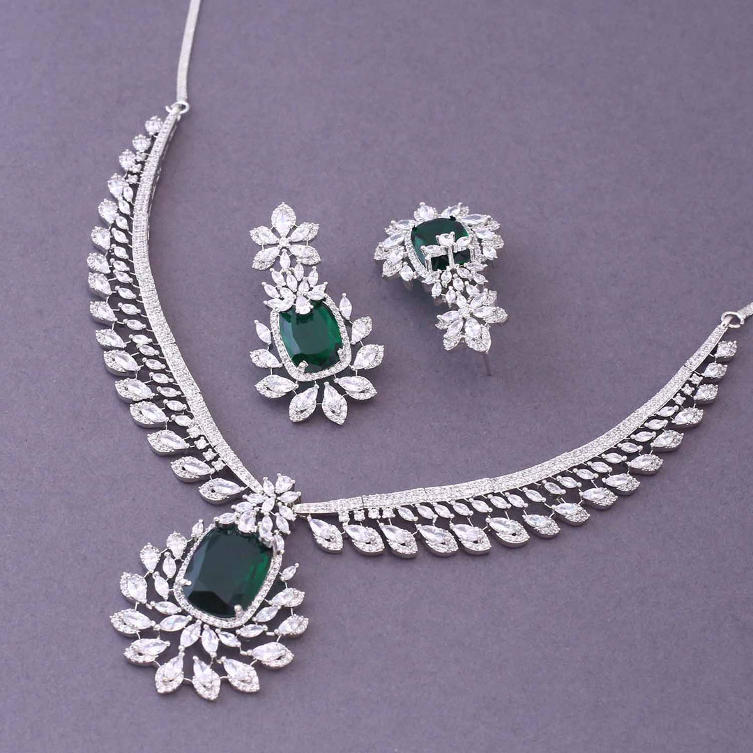 Emerald Rosely Zirconia Jewellery Set