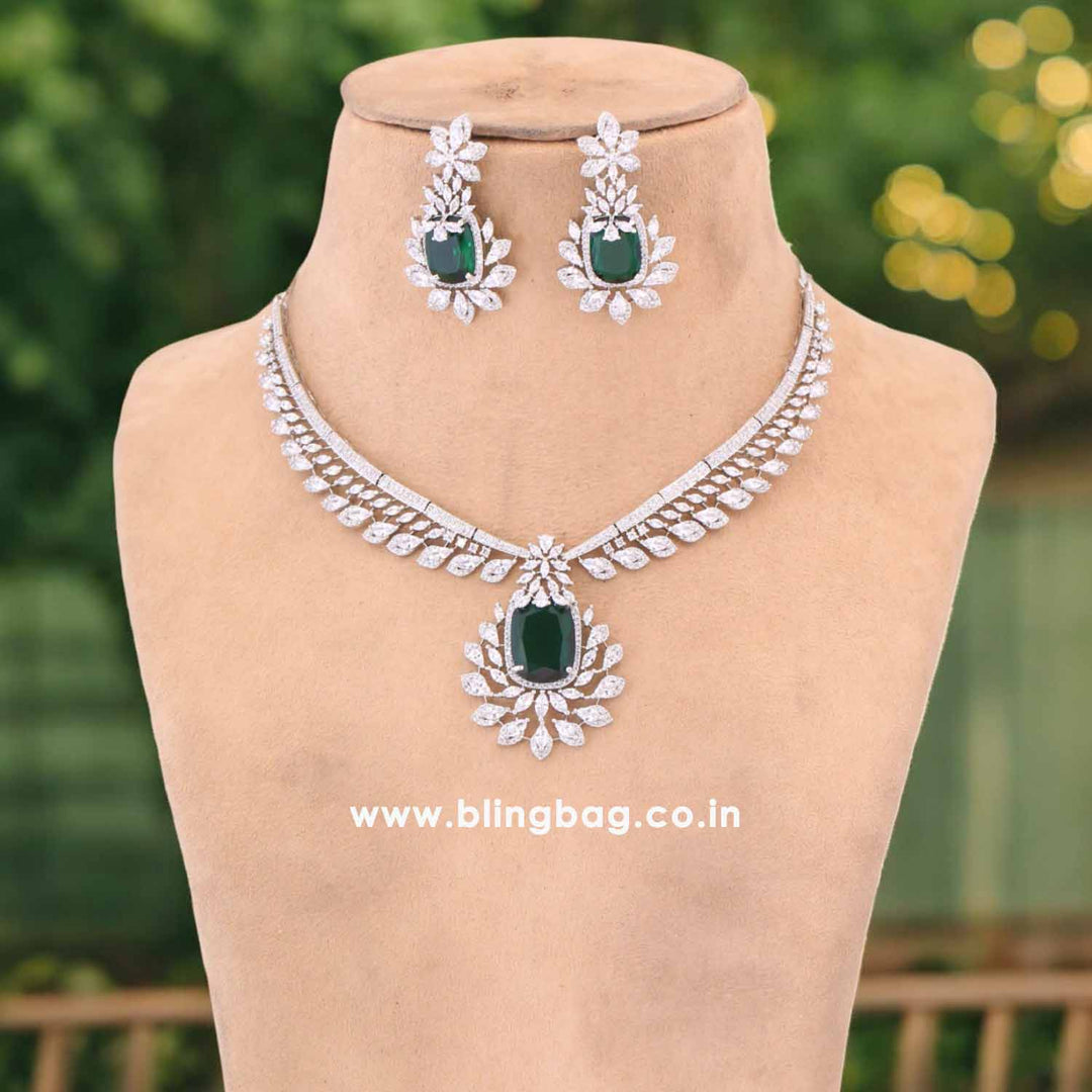 Emerald Rosely Zirconia Jewellery Set