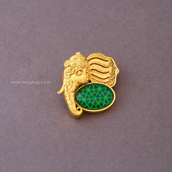 Emerald Royal Elephant Brooch