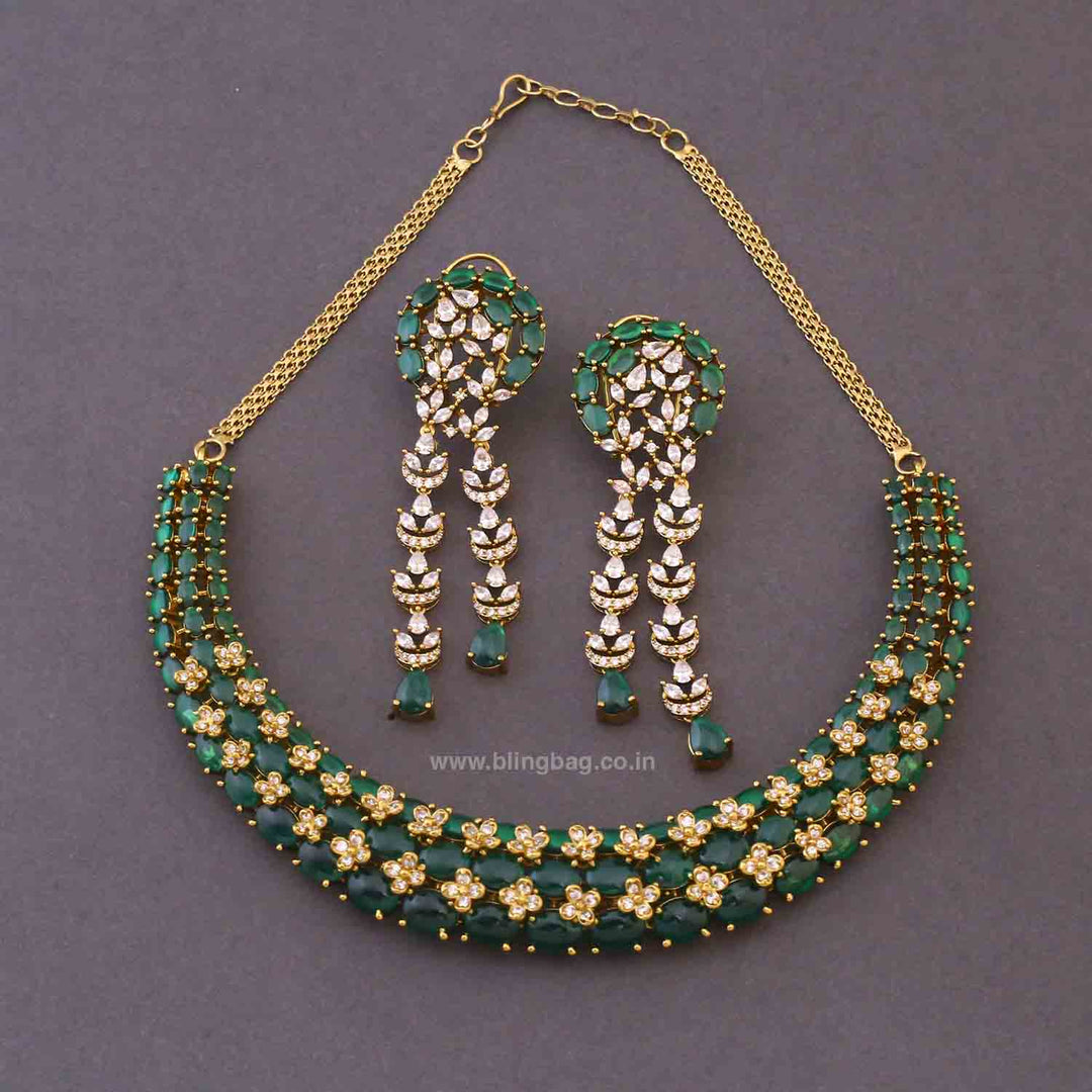 Emerald Rubyson Hasli Victorian Jewellery Set
