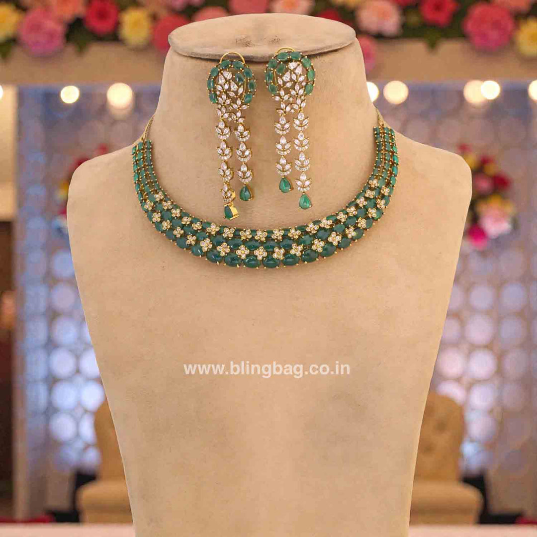 Emerald Rubyson Hasli Victorian Jewellery Set