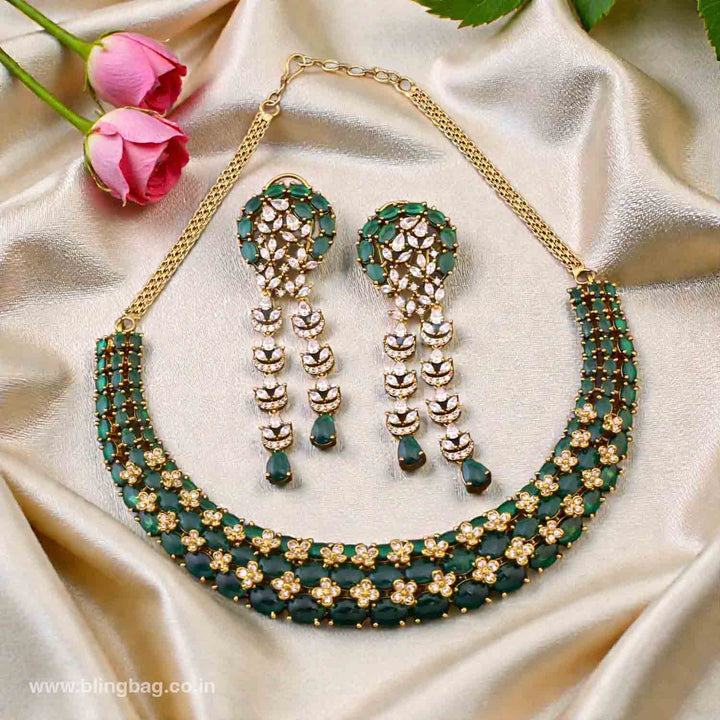 Emerald Rubyson Hasli Victorian Jewellery Set