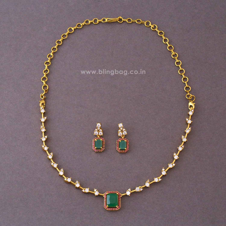 Emerald Rupalika Antique Jewellery Set- New Arrival