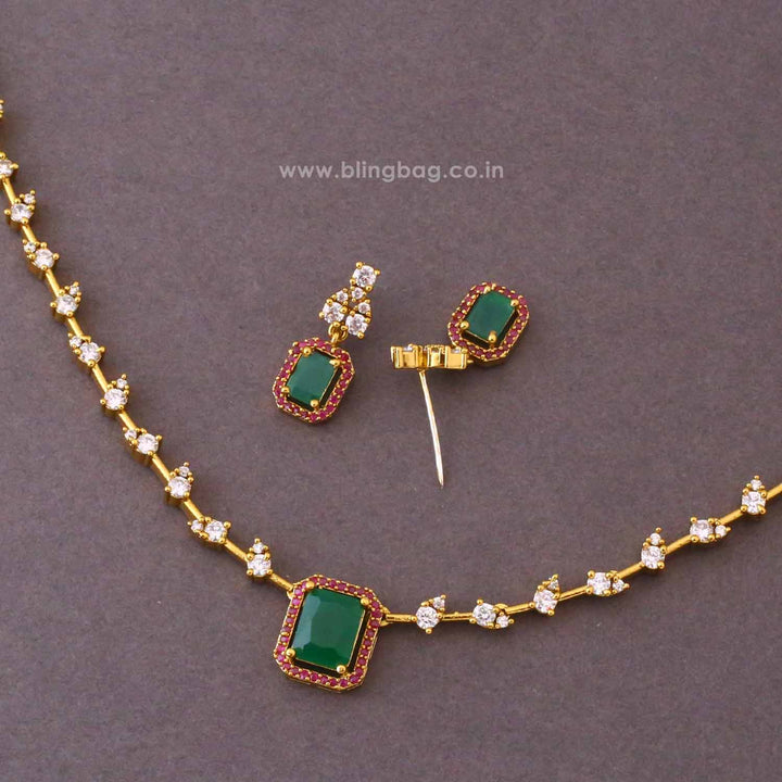 Emerald Rupalika Antique Jewellery Set- New Arrival