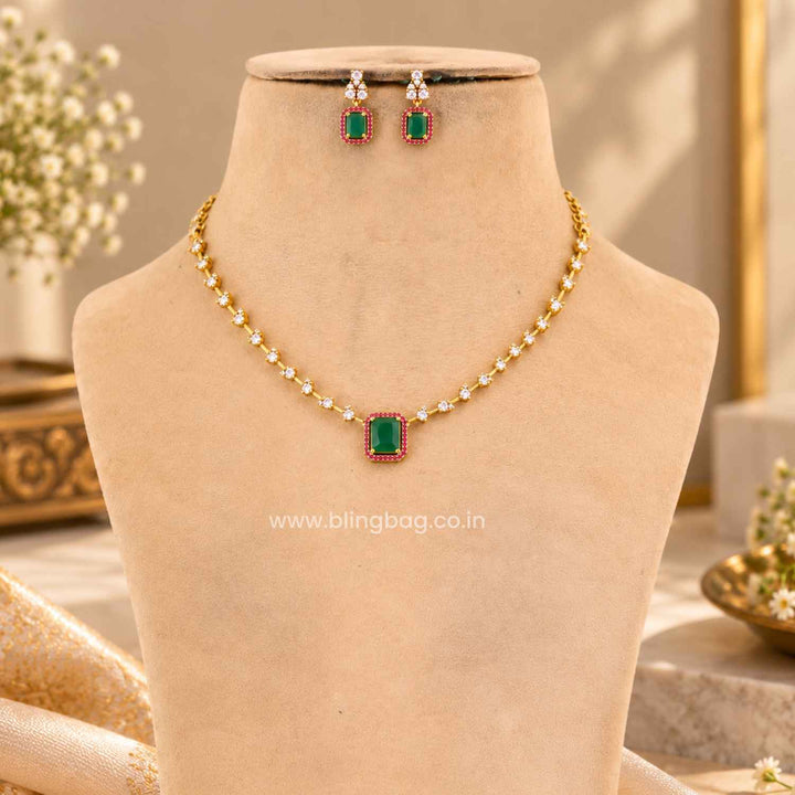 Emerald Rupalika Antique Jewellery Set- New Arrival
