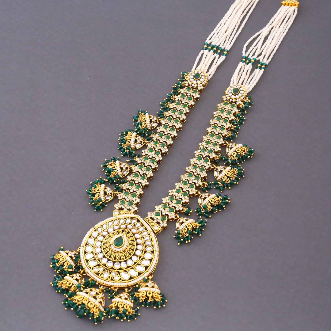 Emerald Ruvina  Kundan Bridal Jewellery Set