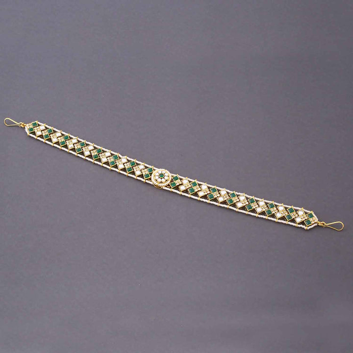 Emerald Ruvina  Kundan Bridal Jewellery Set