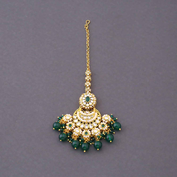 Emerald Ruvina  Kundan Bridal Jewellery Set