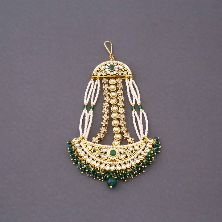 Emerald Ruvina  Kundan Bridal Jewellery Set