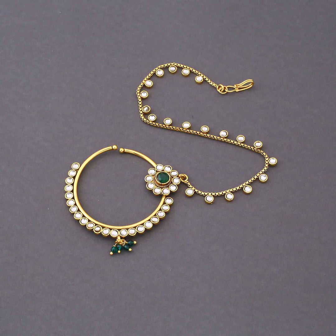 Emerald Ruvina  Kundan Bridal Jewellery Set