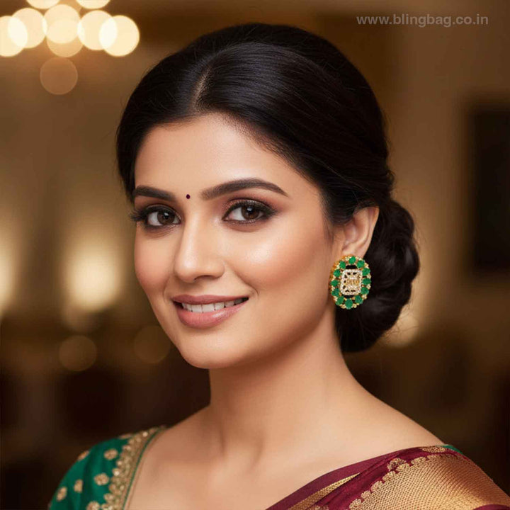 Emerald Sanna Zirconia Studs