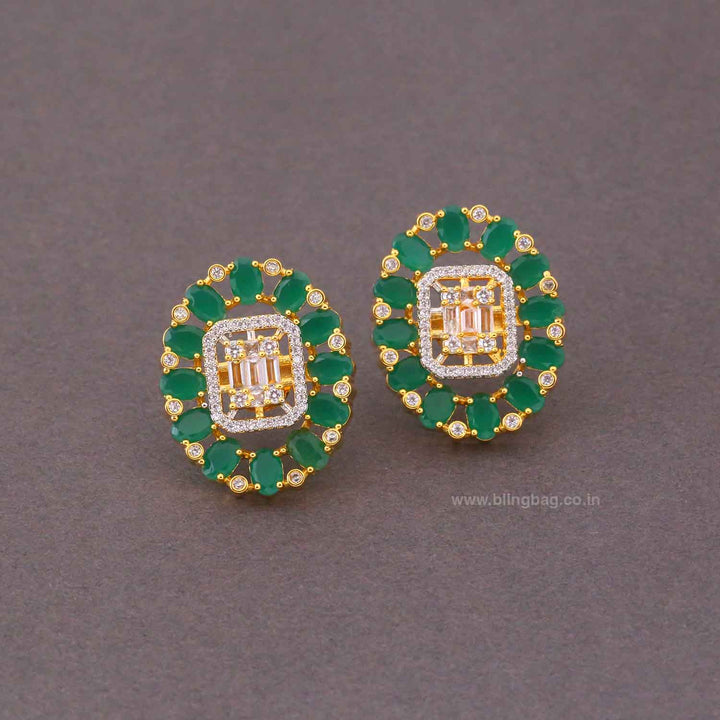 Emerald Sanna Zirconia Studs