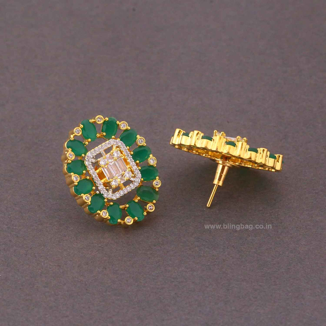 Emerald Sanna Zirconia Studs