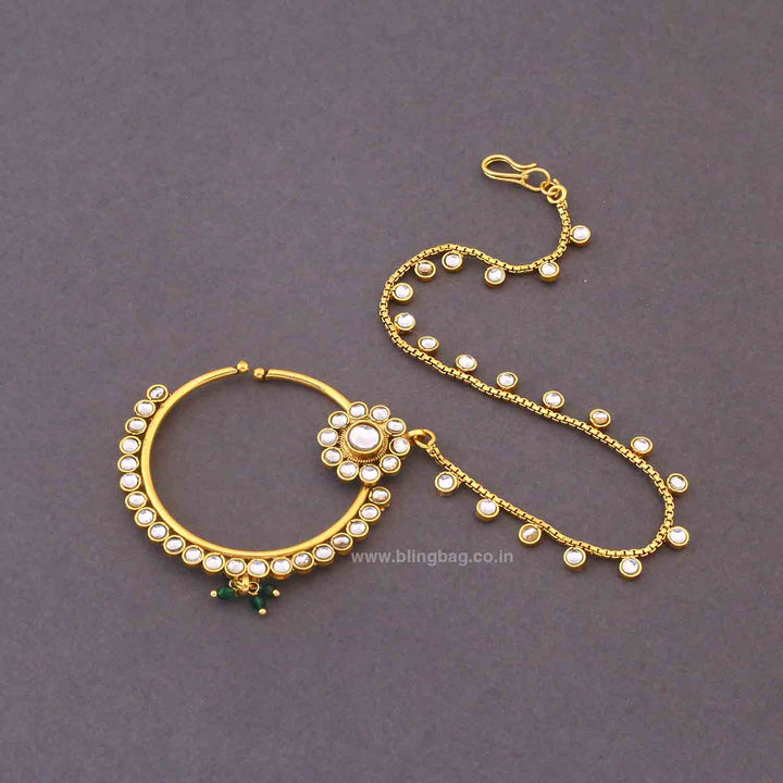 Emerald Sannidhi Kundan Bridal Jewellery Set