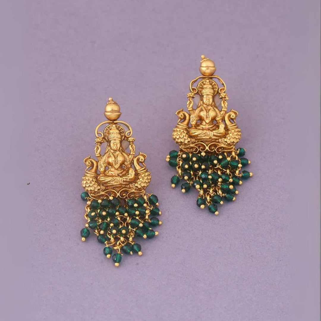 Emerald Saptamatrika Temple Danglers