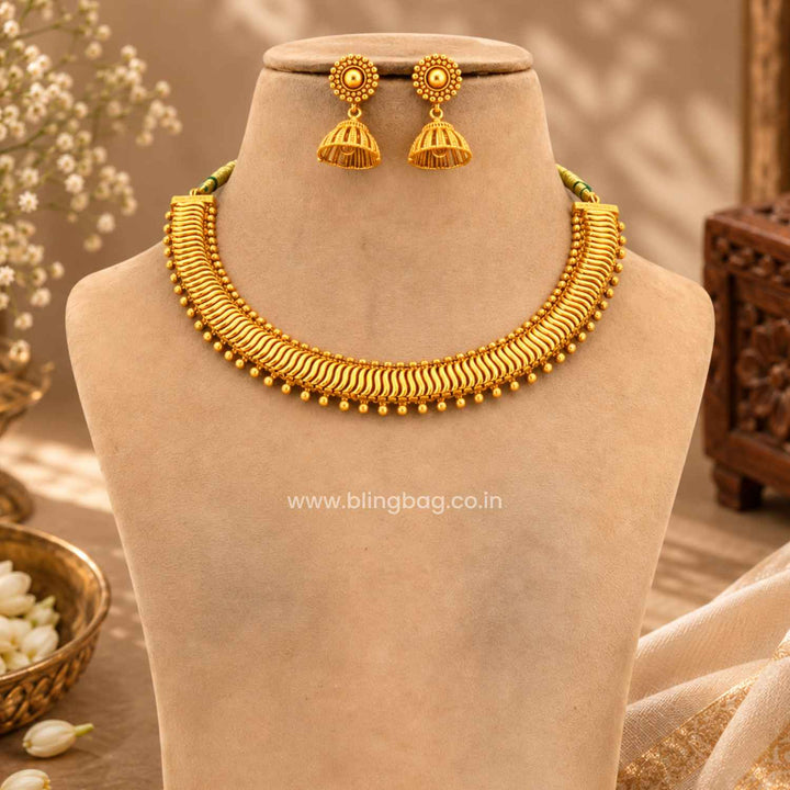 Emerald Satrisha Antique Jewellery Set- New Arrival