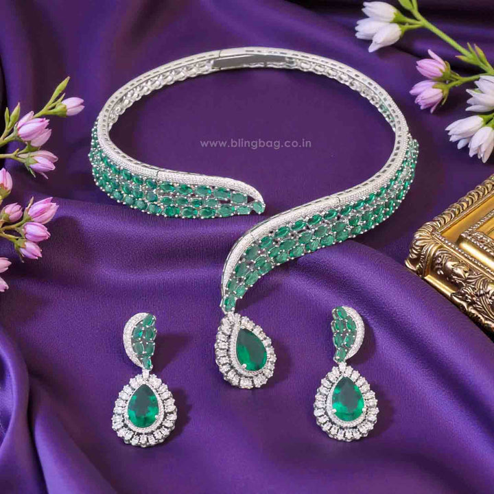 Emerald Seren Hasli Zirconia Jewellery Set