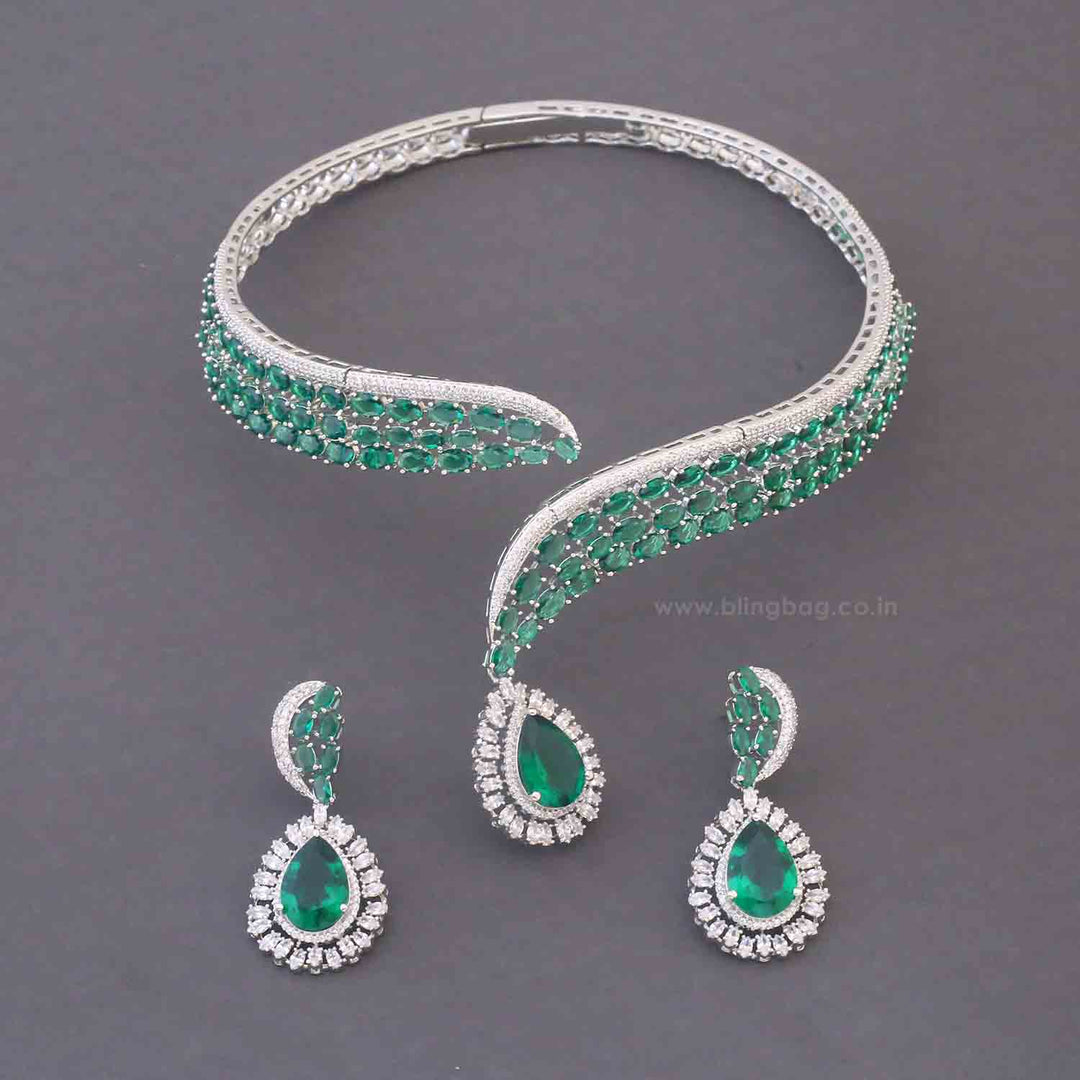 Emerald Seren Hasli Zirconia Jewellery Set