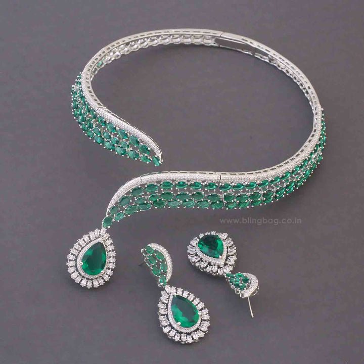 Emerald Seren Hasli Zirconia Jewellery Set