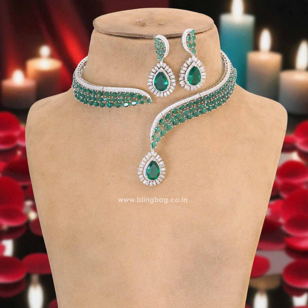 Emerald Seren Hasli Zirconia Jewellery Set