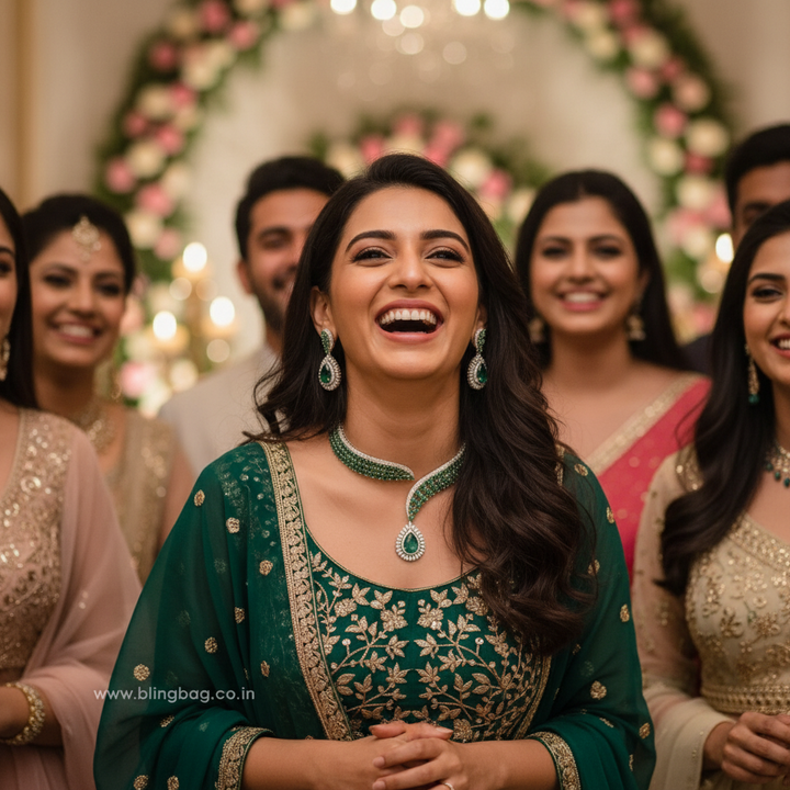 Emerald Seren Hasli Zirconia Jewellery Set