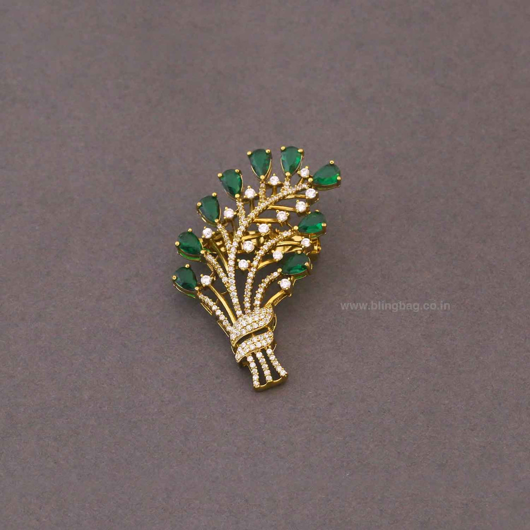Emerald Shahi Hariyali Brooch