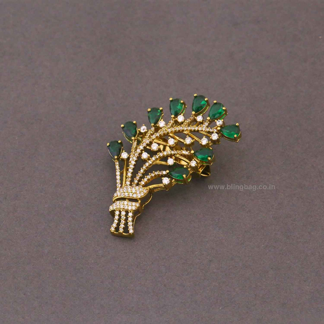 Emerald Shahi Hariyali Brooch